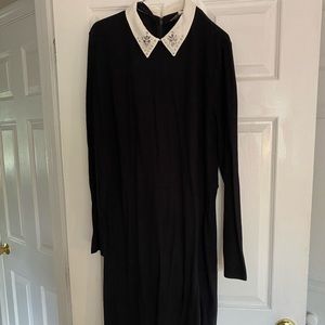 Jeweled Peter Pan collar LOFT dress, size XL